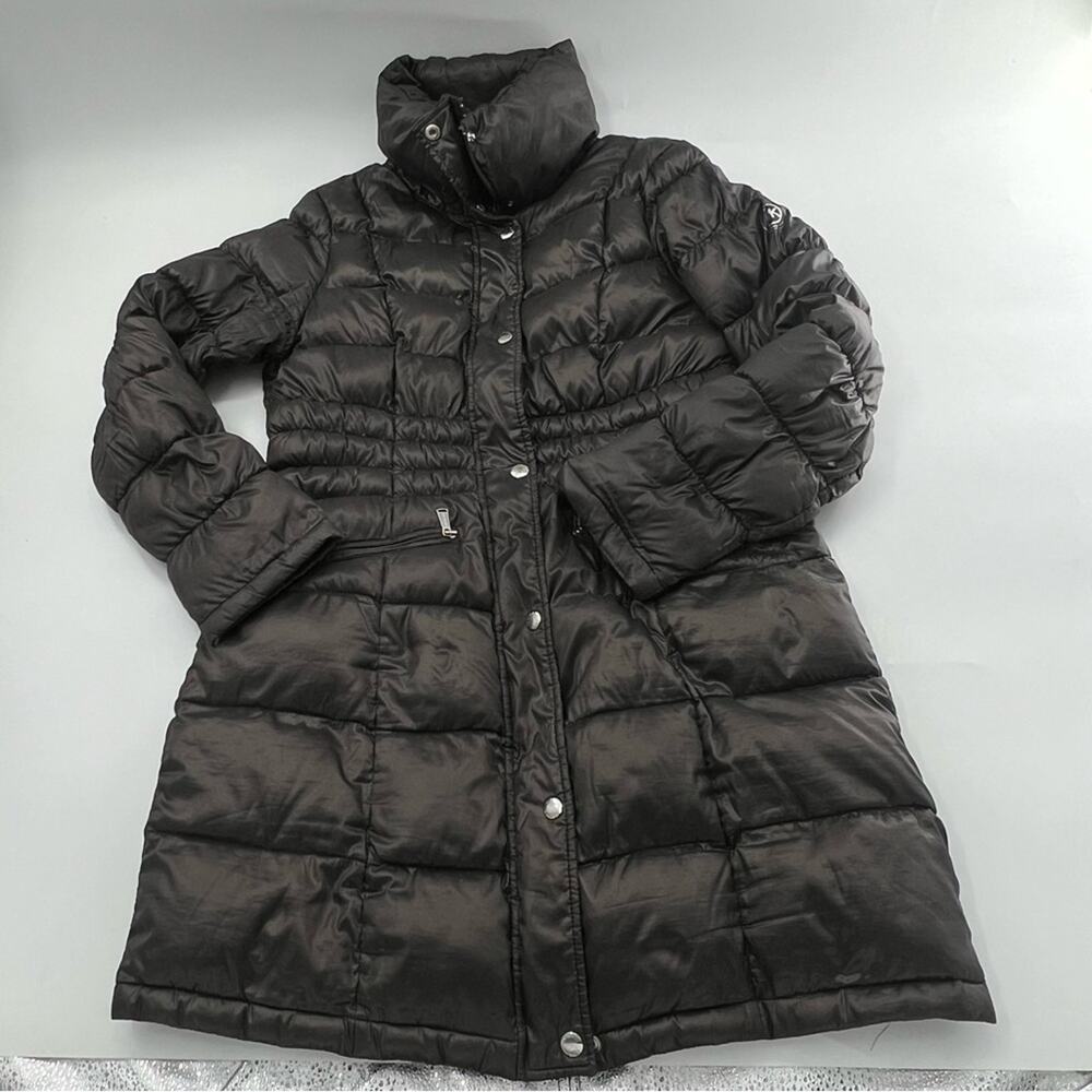 MICHAEL Michael Kors Silver Gray Packable Down Filled Long Coat Women’s